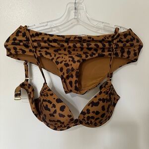 H&M Brown Leopard Print Bikini